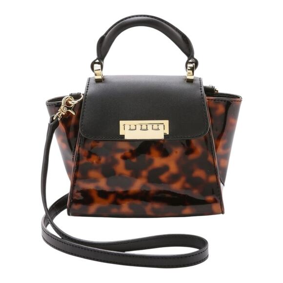 ZAC Posen Eartha Mini Top Handle Tortoise Shell Patent Bag - Picture 1 of 9